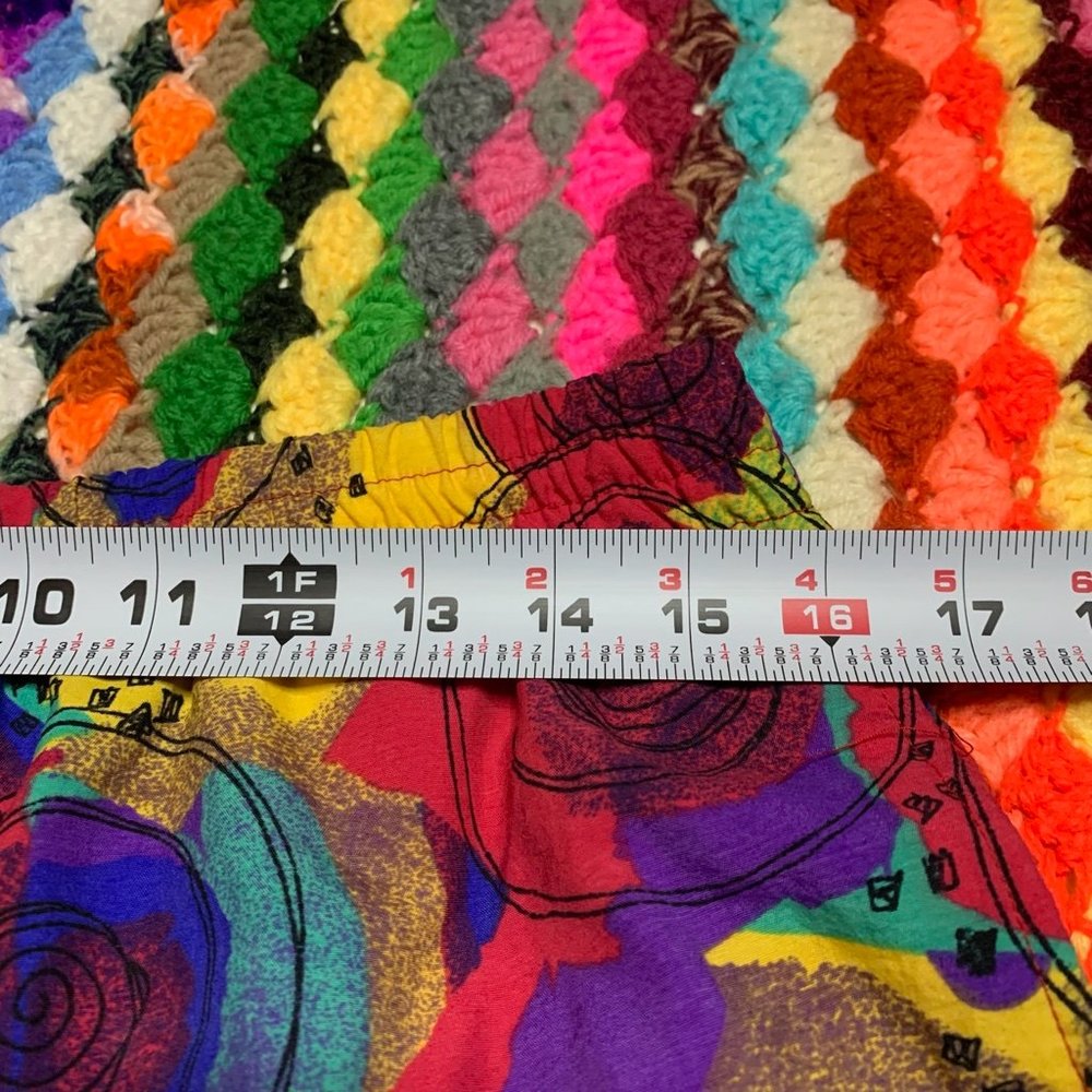 Vintage 90s Dash Neon Rainbow Abstract Pocket Statement Lightweight Swim… - Picture 9 of 14